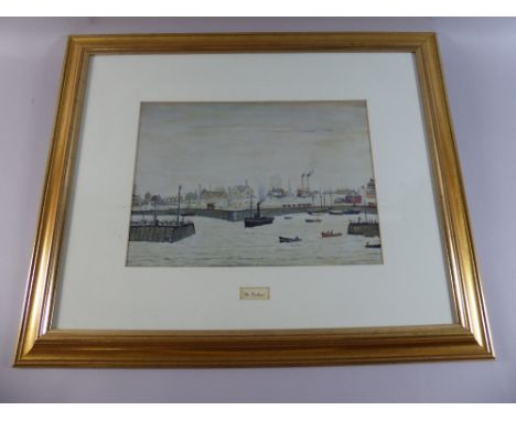 A Framed Lowry Print, The Harbour