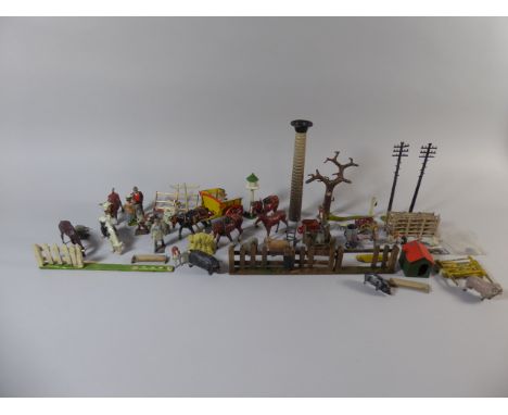 A Collection of Vintage Britains and other Metal Toys, Figures and Animals