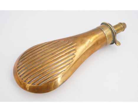A Victorian copper powder flask