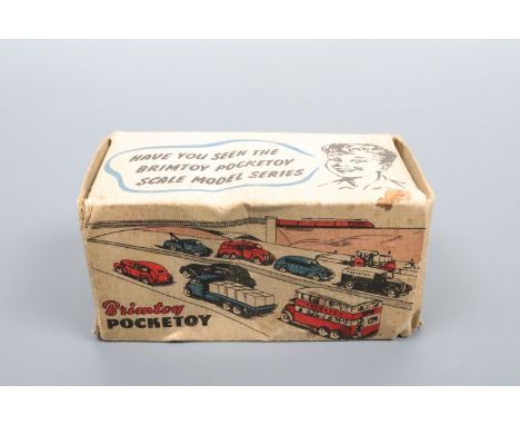 A 1930s Brimtoy Pocketoy No 9/501 tinplate clockwork Mechanical Steam Roller in original carton