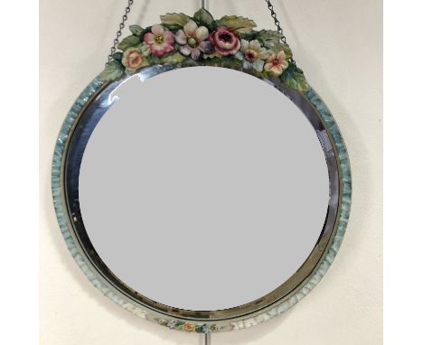 A large Barbolla type wall mirror, 52 cm x 48 cm