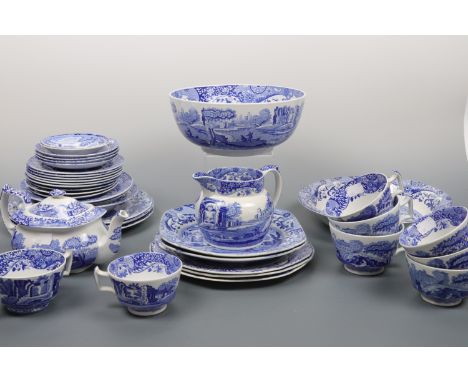 A large quantity of Spode blue-and-white ware