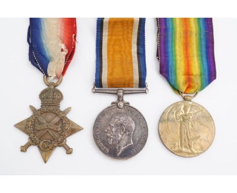 A 1914-15 Star, British War and Victory medals to 168465 S STH CPL J R Mark, RFA