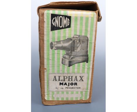 A vintage Gnome Alphamax Major 2 1/4 projector in original carton