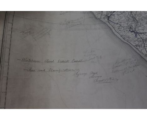 An early 20th Century Ordinance Survey map of Keswick and Whitehaven and used by the Whitehaven Rural District Council in 191