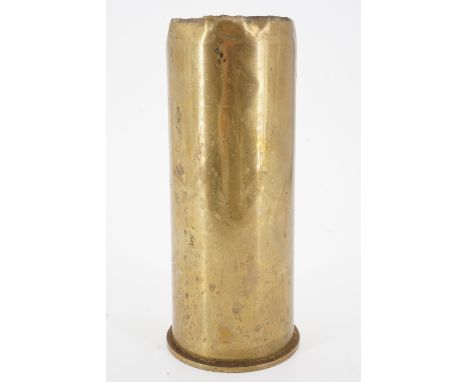 A Royal Air Force No 10 jet engine starter brass cartridge case, 19 cm