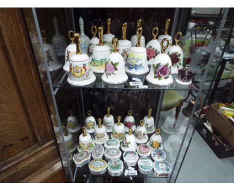 24 limited edition ceramic bells by Danbury Mint The Summer Collection, also included in the lot are eleven Franklin porcelai