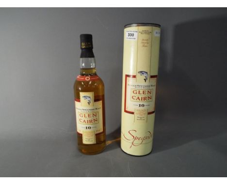 A bottle of Glen Cairn single Speyside Malt Scotch whisky, aged 10 year, 70cl, 40%  This lot must be paid for and removed no 