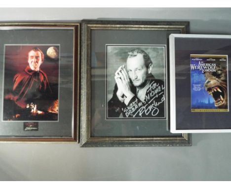 A limited edition print No. 17 of 50 Dracula Price of Darkness, a signed black and white photo of R Englund and a Collectors 
