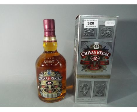 A bottle of Chivas Regal aged 12 years, blended Scotch whisky, 70cl, 40%  This lot must be paid for and removed no later than