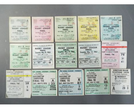 Rugby League - A collection of Rugby League Challenge Cup Final ticket stubs, fourteen in total, comprising 1958 - 1972 (1961