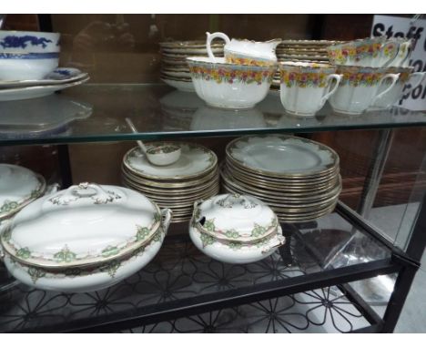 A quantity of Keeling & Co Losol Ware dinner wares comprising plates, tureens, serving dishes and similar and a further quant