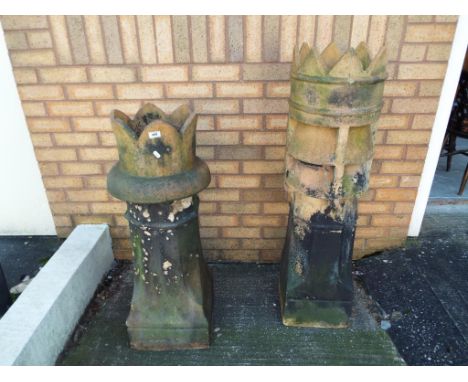 Two vintage chimney pots largest being approx 115cm (h) [2] This lot must be paid for and removed no later than close of busi