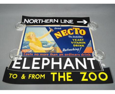  Advertising poster - Drink Necto - an original US lithograph advertising poster printed in colour, ca mid 20th century, 28 c