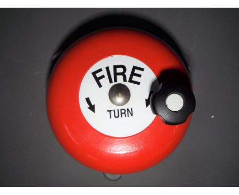 Fire Bell - A rotary fire hand bell, sound 60 dB, can be heard up to 35 metres, made from Diecast aluminium, approximately 27