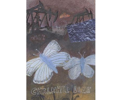 
	
		Gertie Young RWS
		Chalkhill Blue
		Pencil, gouache, collage and sweet papers on paper
		Signed on Verso
		10 x 15cm (3&