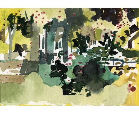 Hurvin Anderson The Avenue Watercolour on paper Signed on Verso 10 x 15cm (3¾ x 5¾ in.)
This lot has been curated by Katherin