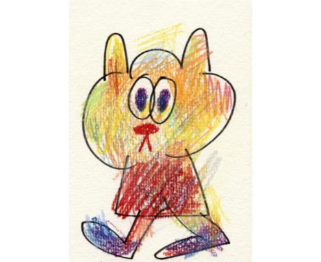 Jon Burgerman Shiv Ink and Crayon on paper Signed on Verso 10 x 15cm (3¾ x 5¾ in.)
&nbsp;
This lot has been curated by Franki