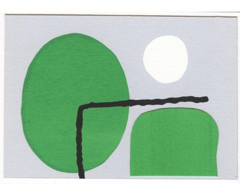 Hetty Haxworth Green Screen print and collage on paper Signed on Verso 10 x 15cm (3¾ x 5¾ in.) This lot has been curated by A