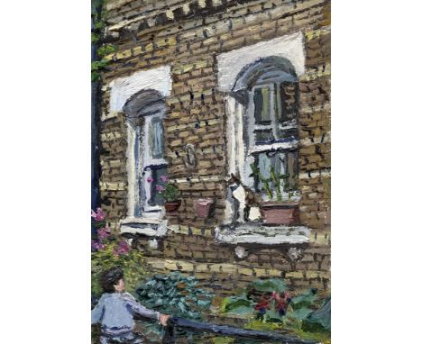 Melissa Scott-Miller Boy Chatting With Cat In Peabody Oil paint on paper Signed on Verso 10 x 15cm (3¾ x 5¾ in.)
This lot has