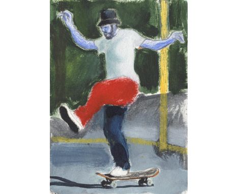 
	
		Will Fice
		Jester, 2023
		Oil paint, oil pastel and coloured pencil
		Signed on Verso
		10 x 15cm (3&#190; x 5&#190; in