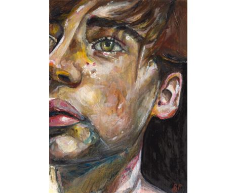 Benjamin Portanier Zeal 2 Oil paint and acrylic on paper Signed on Verso 10 x 15cm (3¾ x 5¾ in.)  This lot has been curated b