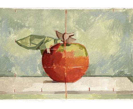 
	
		David Woodall
		Home Grown Apple, 2023
		Oil on gesso on paper
		Signed on Verso
		10 x 15cm (3&#190; x 5&#190; in.)
		
