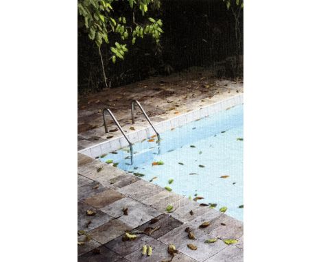 Annette van Waaijen The Pool (Rio) II, 2023 Giclee print on Hahnemühle Photorag with stitching  Signed on Verso 9.5 x 14.9cm 