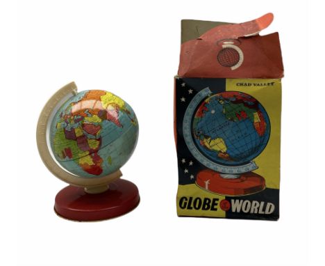 Chad Valley tin plate globe in original box