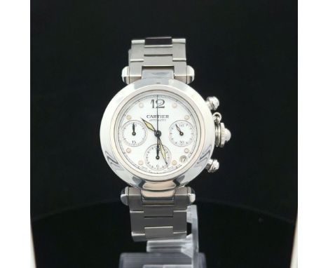 BRAND CARTIER MODEL (WATCH) PASHA C REFERENCE NUMBER 2412 WINDING AUTOMATIC CASE MATERIAL STEEL STRAP MATERIAL STEEL YEAR OF 