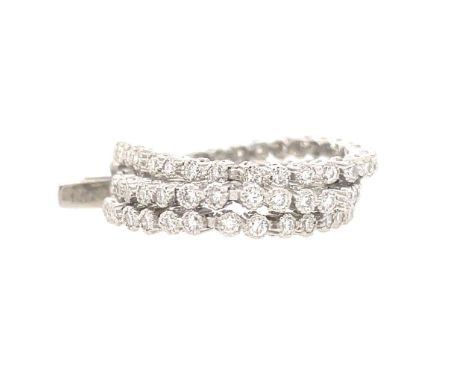 TENNIS-TYPE BRACELET IN 14K WHITE GOLD 3.79 GR WITH DIAMONDS FOR 1.02 CARATS - GEMMOLOGICAL CERTIFICATE MAROZ DIAMONDS LTD IS