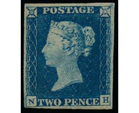 1840 2d blue plate 1: NH clear to good margins all round, offered with two Certificates, the first issued by RPSL (1979) stat