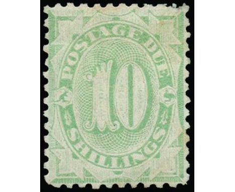 Postage Due Stamps: 1902-04 perf 11 10s dull green (SG D43) large part o.g., couple of small light stains and with 'F.B. TURP
