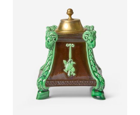 Glazed earthenwareImpressed "WEDGWOOD"(H: 4 1/2, W: 3 1/2 in. sq.)Qty: (1)ProvenanceCollection of Dr. Ellis F. Rubin and Suza