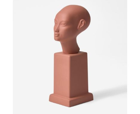 StonewareModeled for Norman Wilson, these heads were privately distributedImpressed "WEDGWOOD"(H: 7 3/8, W: 2 5/8, D: 3 1/8 i
