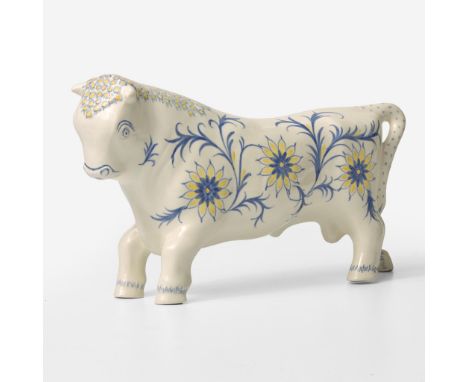 Glazed earthenwareHand-painted flower decoration in blue and yellow.Impressed "WEDGWOOD", printed "WEDGWOOD BARLASTON ENGLAND