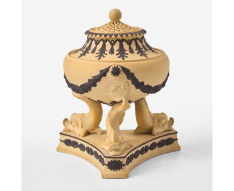 StonewareImpressed "WEDGWOOD"(H: 5 1/2, Dia: 4 3/4 in.)Qty: (1)ProvenanceSkinner, European Furniture and Decorative Arts, Bos