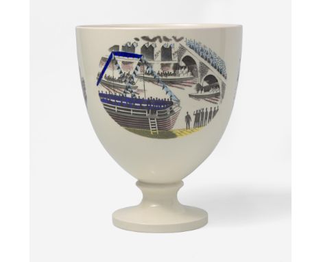 Glazed EarthenwareQueensware, in the Burslem shape, transfer-printed and hand-colored.Impressed "WEDGWOOD" and "MADE IN ENGLA