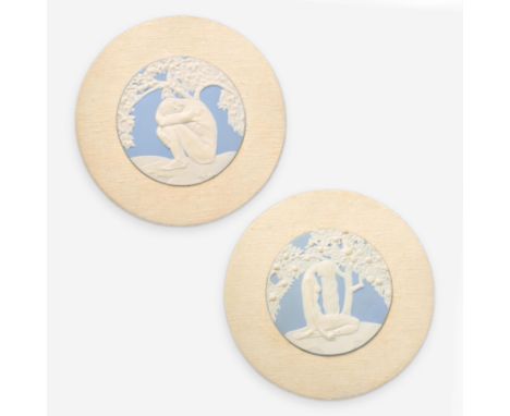 StonewareBoth impressed "WEDGWOOD"(Frame: Dia: 12 in. Plaque: 7 3/8 in.)ProvenanceBleier Collection, No. J522Skinner, Europea