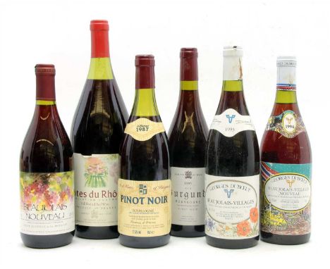 Miscellaneous wines, ale and liquer to include: assorted Beaujolais, 1993, 1994, 1995, 1997, 1998, 1999 and 2001, fifteen bot