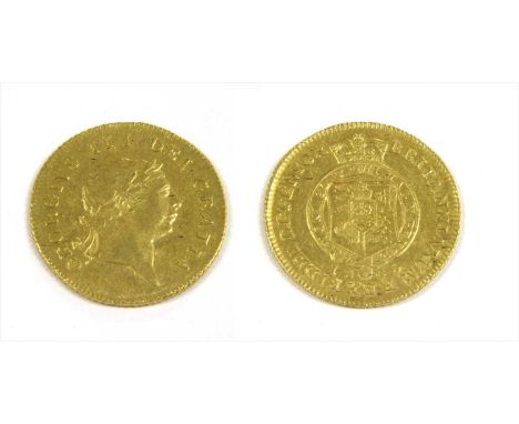 Coins, Great Britain, George III (1760-1820), Half Guinea, 1809, seventh laur. head r. with short hair, rev. shield in garter