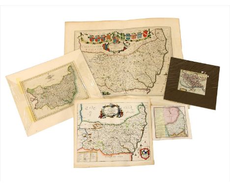 MAPS: SUFFOLK: Blome, R: Mapp of the county of Suffolk with its Hundreds. Nd, c1670, hand coloured and mounted, 35.5 x 30.5cm