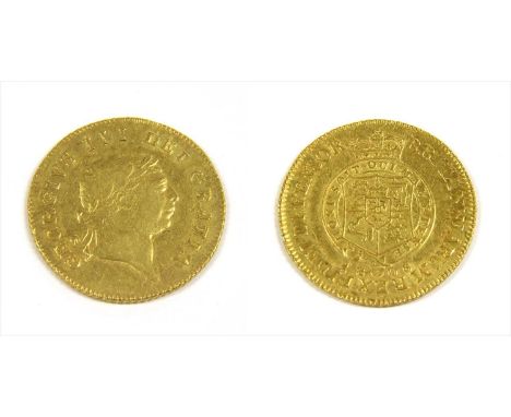 Coins, Great Britain, George III (1760-1820), Half Guinea, 1806, seventh laur. head r. with short hair, rev. shield in garter