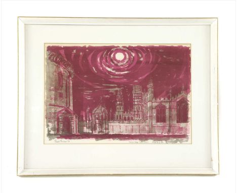 Robert Tavener (1920-2004) 'ALL SOULS COLLEGE' Lithograph printed in colours, 1963, signed, dated, inscribed with title and '
