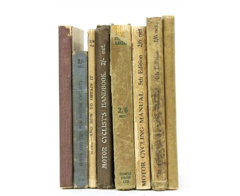 Collection of early Motor Cycling books including: Two volumes of: The Motor, Incorporating Motor Cycling &amp; Motoring. Vol