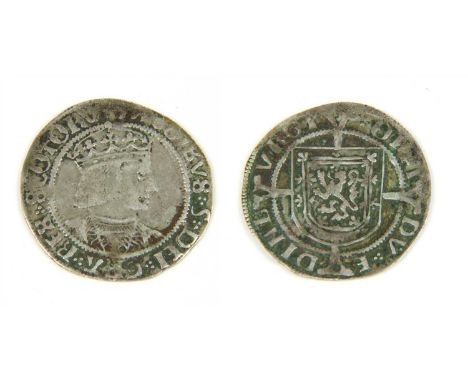 Coins, Scotland, James V (1513-1542), second coinage, 1526-39, Groat, type IV, Edinburgh, crowned bust r. trefoil stops, rev.