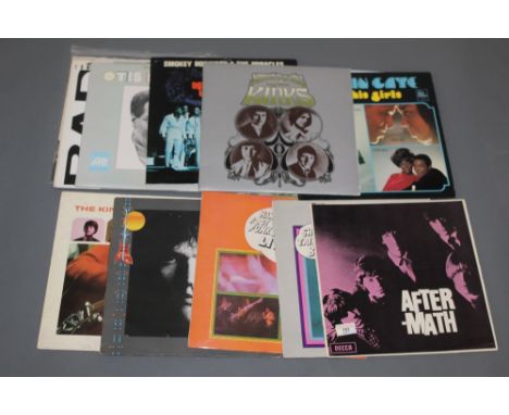 16 vinyl records mostly albums including The Rolling Stones -  After - Math