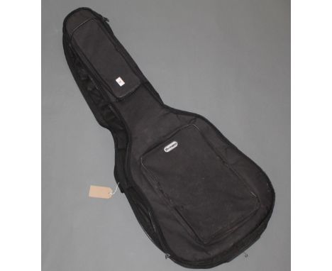 A Thomann black clock guitar case