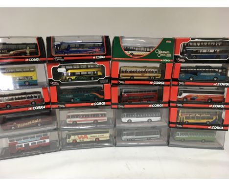 Corgi toys, Original Omnibus, 1:76 scale Diecast vehicles, boxed, including Buses and coaches x20