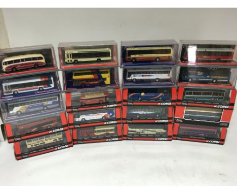 Corgi toys, Original Omnibus, 1:76 scale Diecast vehicles, boxed, including Buses and coaches x20